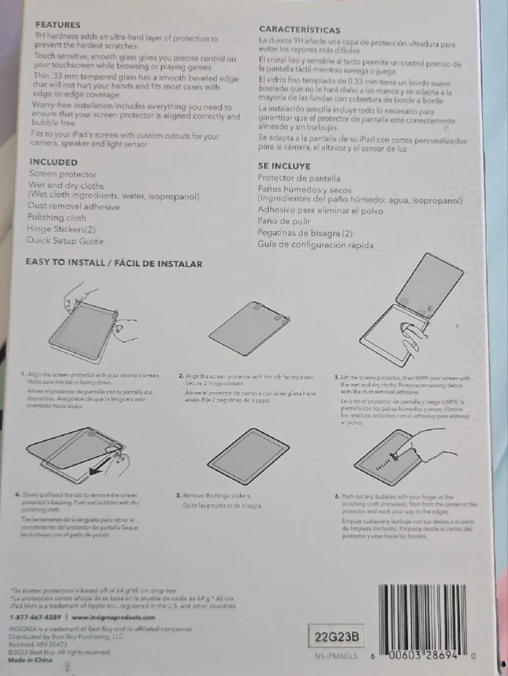 Clear Screen Protector for iPad Mini (White) - 9H Scratch Resistant